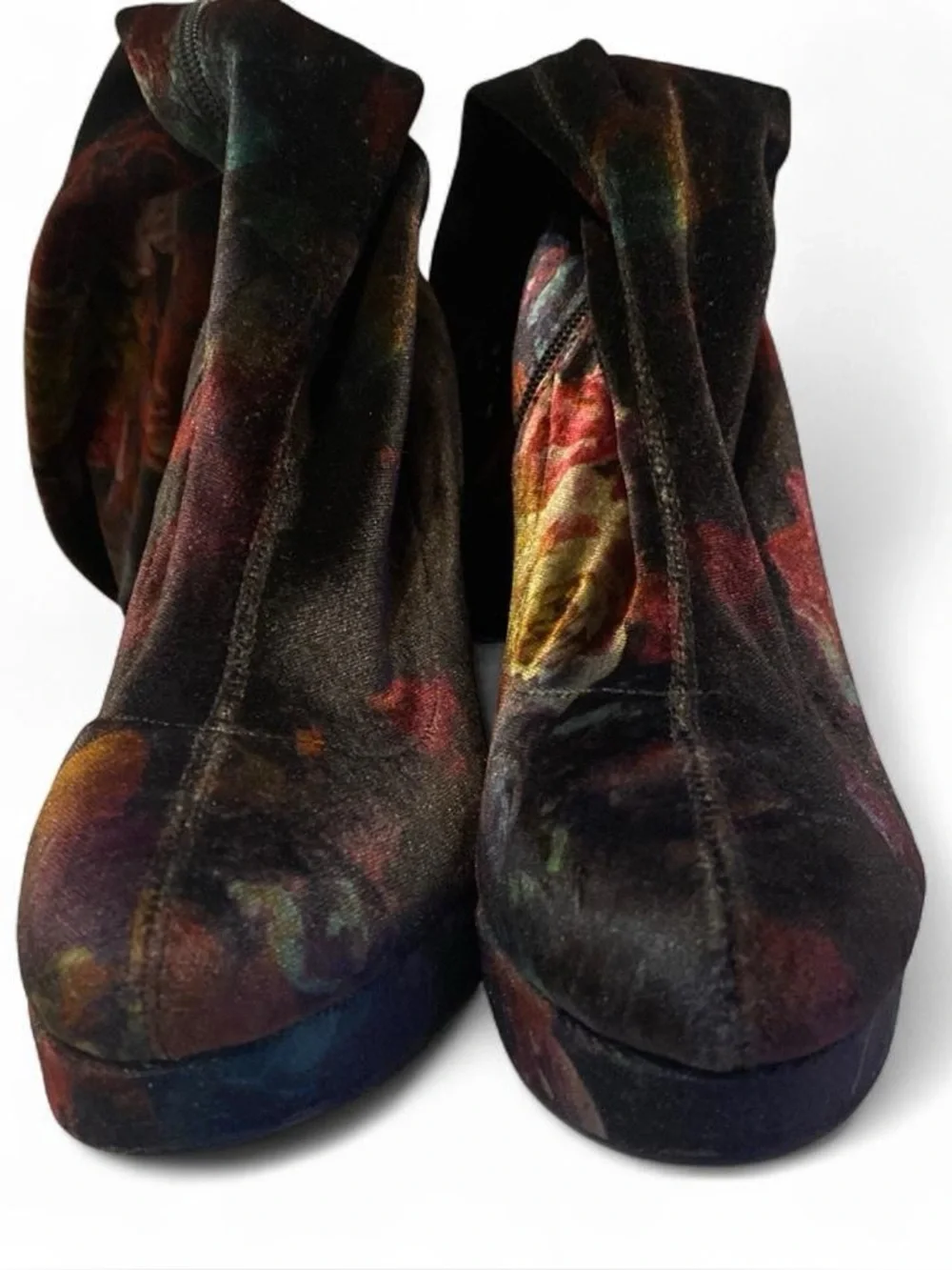 Madden Girl Multicolor Floral Over-the-Knee Platform Boots